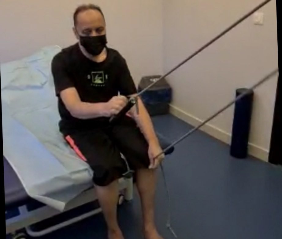 On a path to recovery - Physiotherapy session to a paralysed patient