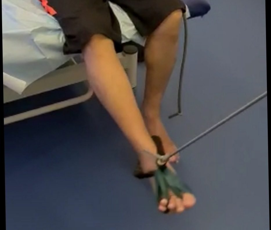 On a path to recovery - Physiotherapy session to a paralysed patient